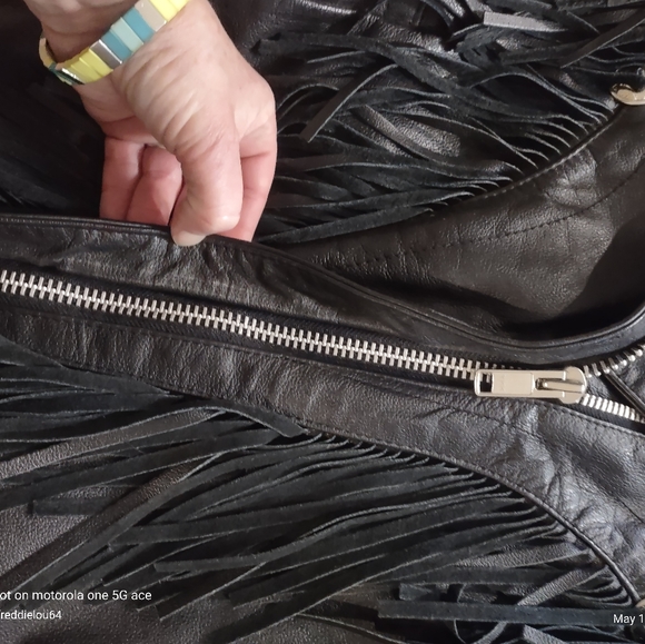 Women’s Rare  Vintage leather Concho fringe cropped jacket - Picture 11 of 17